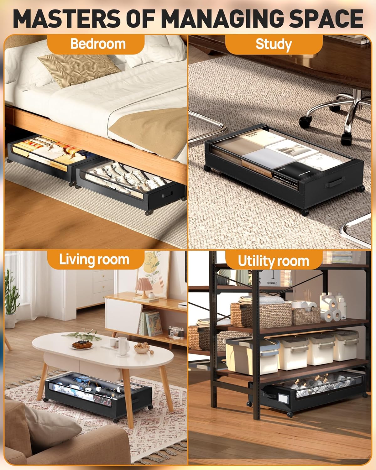 Storage under bed