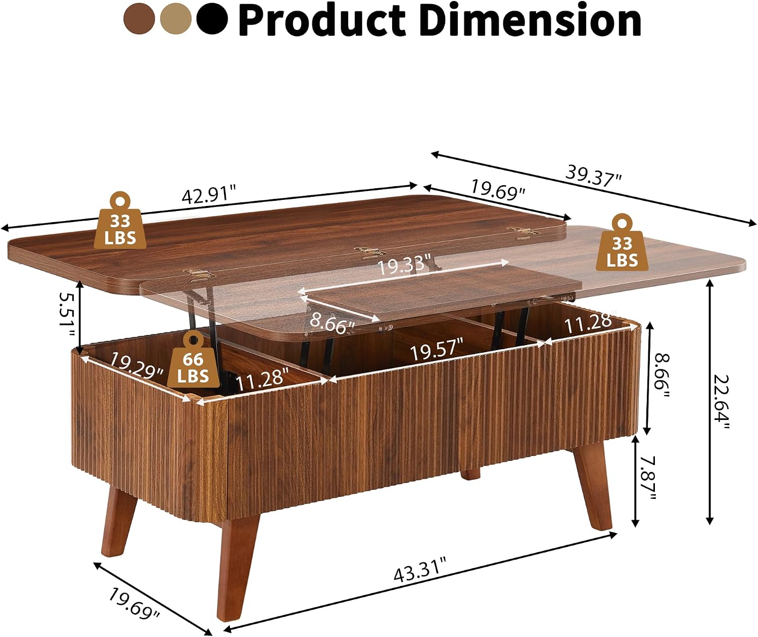 Coffee table lifted