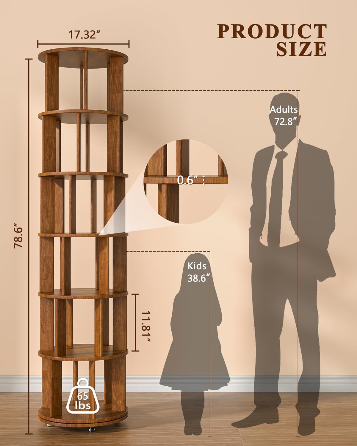 Bookshelf rotating