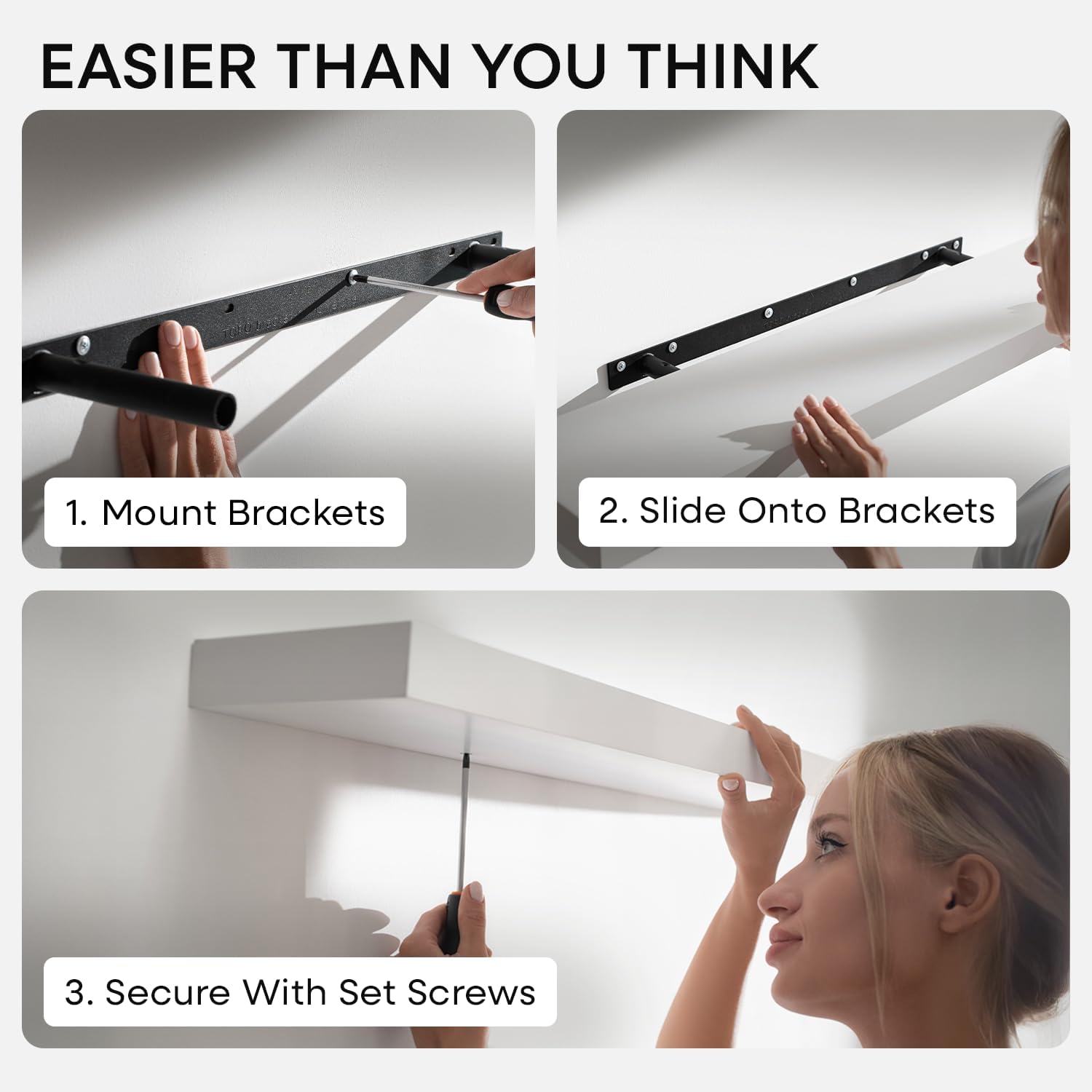 Shelves with decor