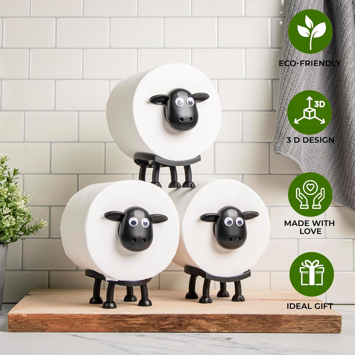 VELENTI Sheep Toilet Roll Holder