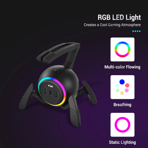 Mouse Bungee with RGB and USB Hub