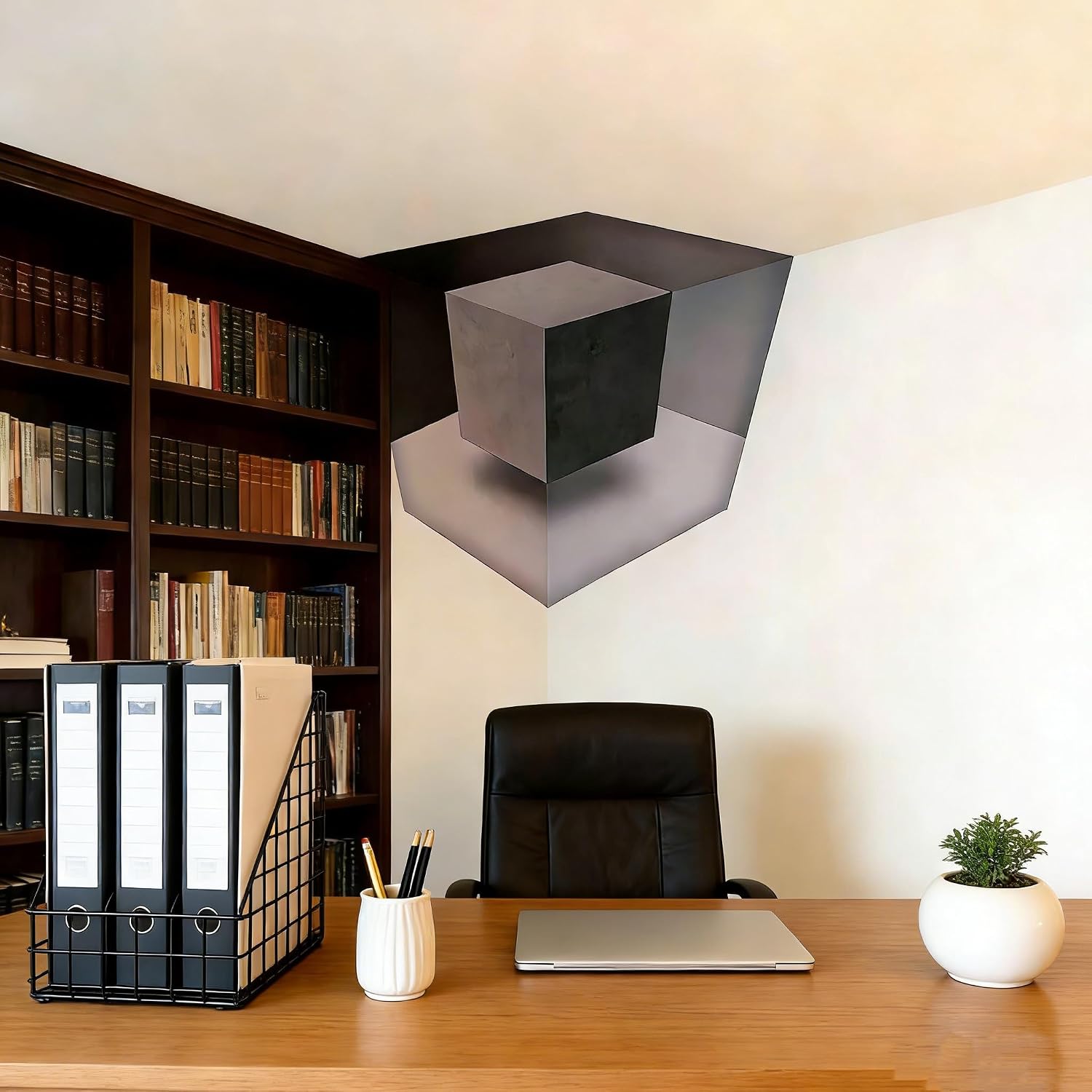 3D Optical Illusion Corner Wall Art Decal